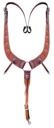 Showman Flower tooled pulling collar